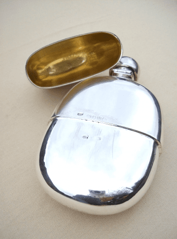 Silver Hip Flask & Cup -SOLD-
