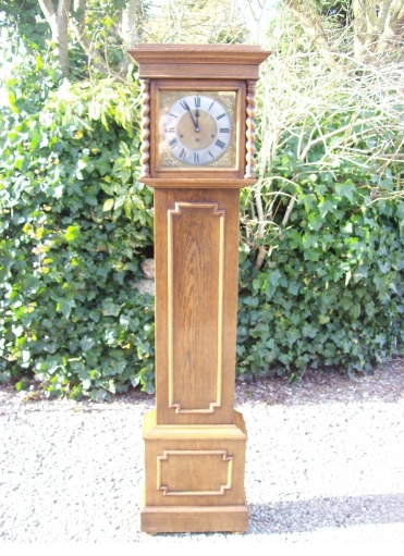 8 Day Oak Grandmother Clock -SOLD-
