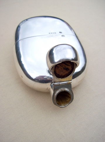Silver Hip Flask & Cup -SOLD-