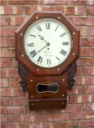 8 Day Wall Clock Evans (Shrewsbury)