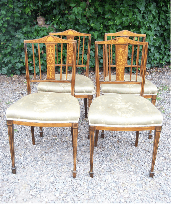 A Set of 4 Rosewood James Shoolbred Chairs