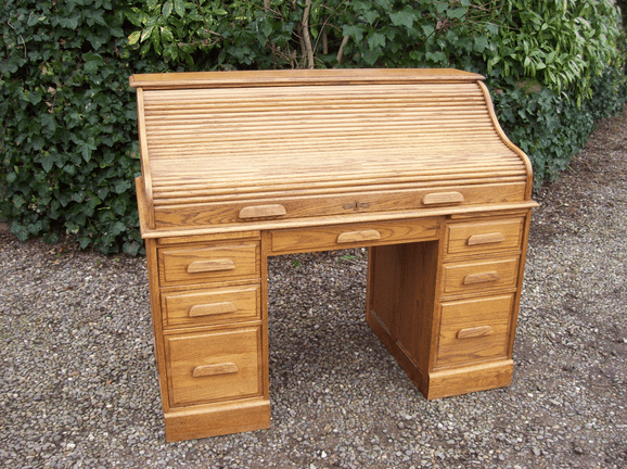 Oak Roll Top Desk -SOLD-