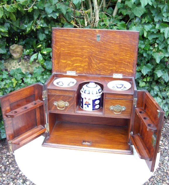 Oak Smoker's Cabinet