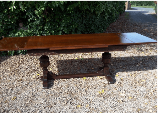 A Ten Seat Oak Extending Refectory Table