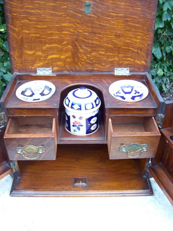 Oak Smoker's Cabinet