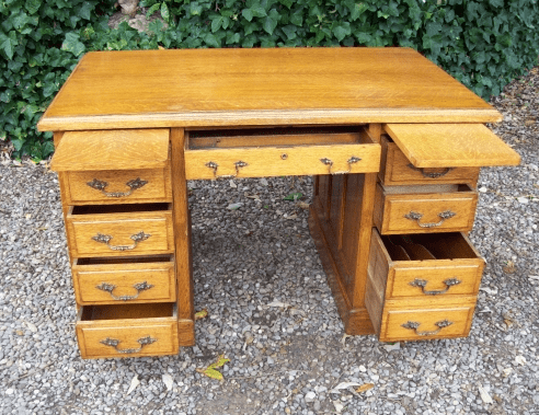 Oak Pedestal Desk -SOLD-