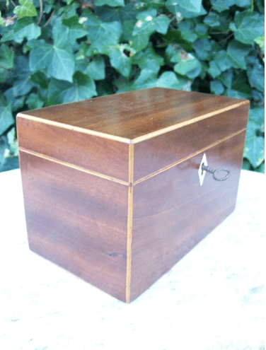 A Victorian Mahogany Tea Caddy