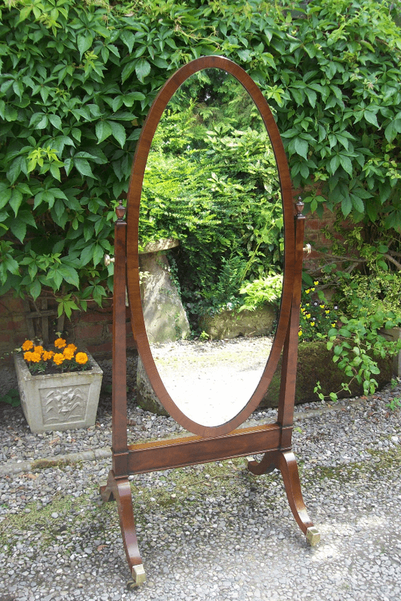 Mahogany Cheval Mirror