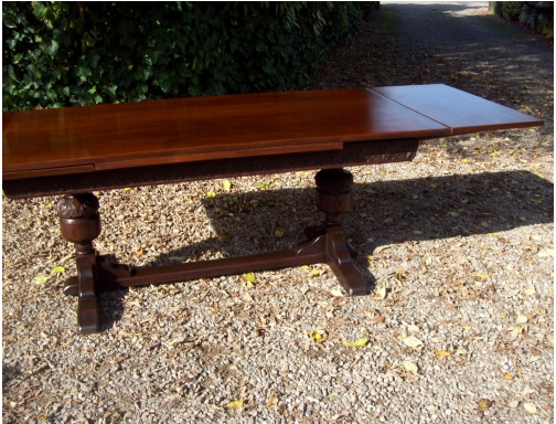 A Ten Seat Oak Extending Refectory Table