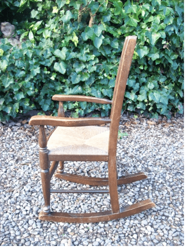 A Child's Oak Rocking Chair -SOLD-