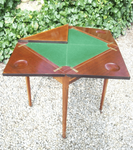 Mahogany Envelope Card Table -SOLD-