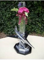 A Chrome Jet/Fighter Plane Table Lighter