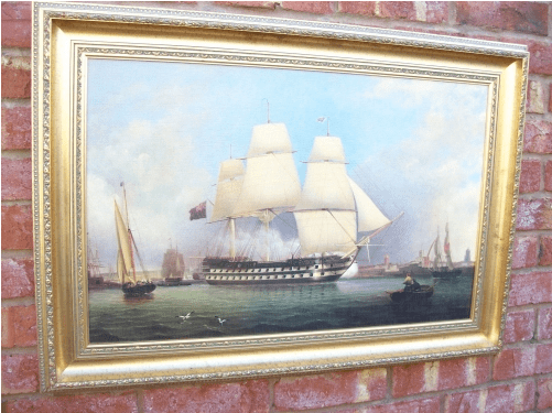 H.M.S Revenge Print on Canvas - SOLD -