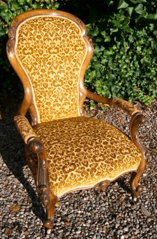 A Walnut Nursing Armchair
