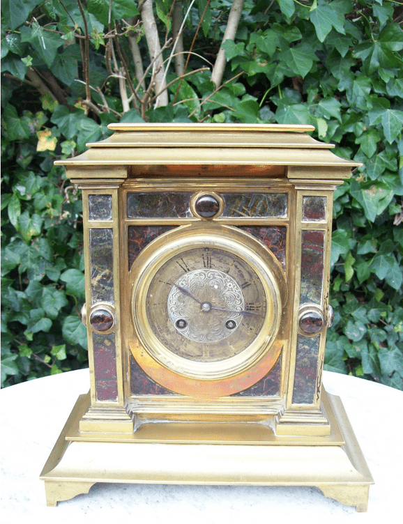 Brass & Marble Mantle Clock -SOLD-