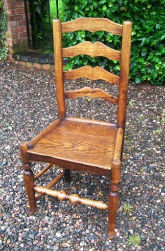 A George III Ash Ladder Back Chair