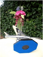 A Chrome Jet/Fighter Plane Table Lighter