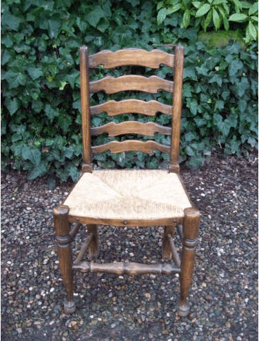 A Set of 8 Ladder Back Chairs -SOLD-