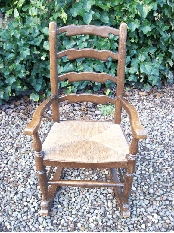 A Child's Oak Rocking Chair -SOLD-