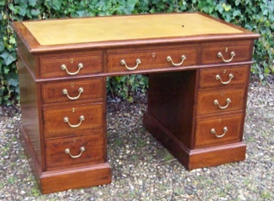  Mahogany Twin Pedestal Desk -SOLD-