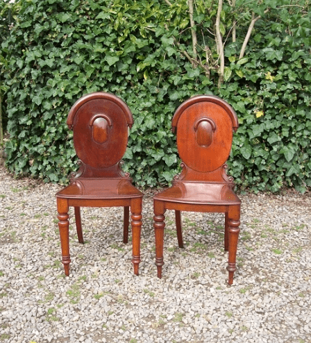 CFA 1160 - Pair of Hall Chairs -SOLD-