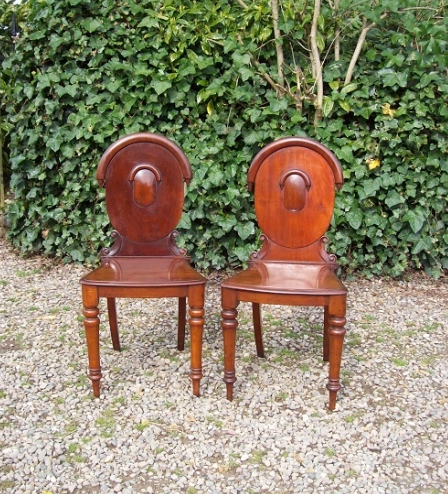CFA 1160 - Pair of Hall Chairs -SOLD-