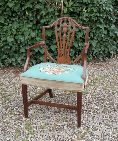 Mahogany Shield Back Chair -SOLD-