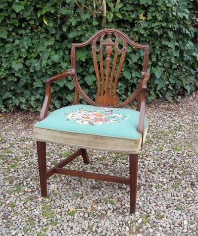 Mahogany Shield Back Chair -SOLD-