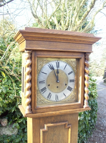 8 Day Oak Grandmother Clock -SOLD-
