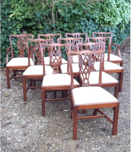 A Set of 10 Mahogany Chairs