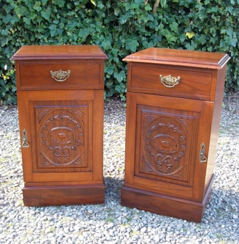 A Pair of Mahogany Bedside Cabinets
