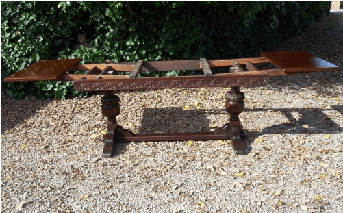 A Ten Seat Oak Extending Refectory Table