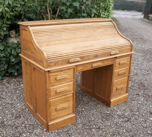 Oak Roll Top Desk -SOLD-