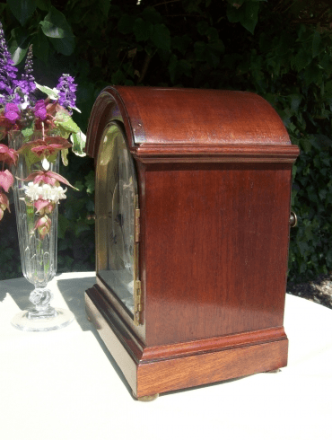 An 8 Day Mahogany Mantle Clock - SOLD -