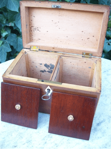 A Victorian Mahogany Tea Caddy