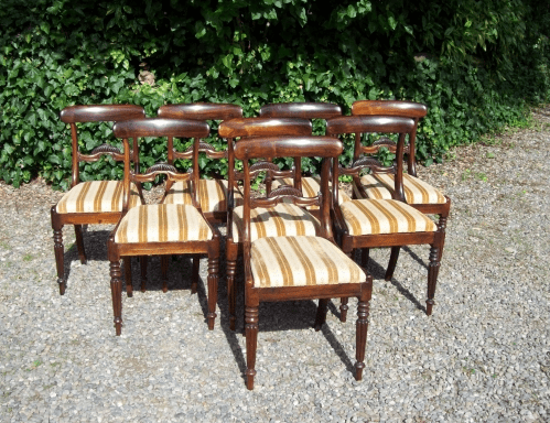 A Set of 8 Rosewood Chairs