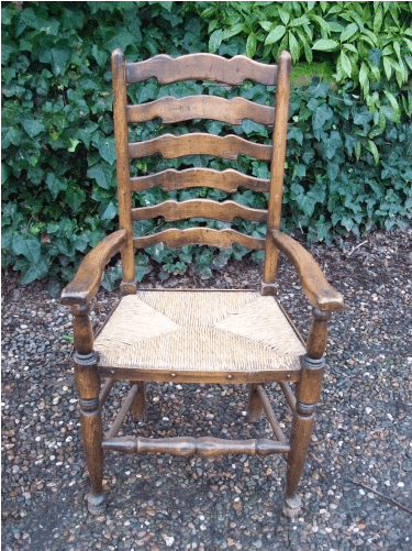 A Set of 8 Ladder Back Chairs -SOLD-