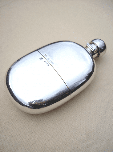 Silver Hip Flask & Cup -SOLD-