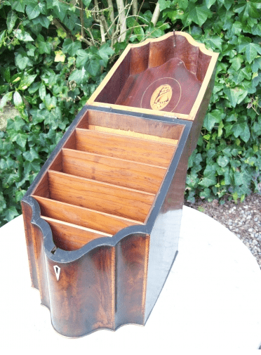 A Georgian Cutlery/Stationery Box