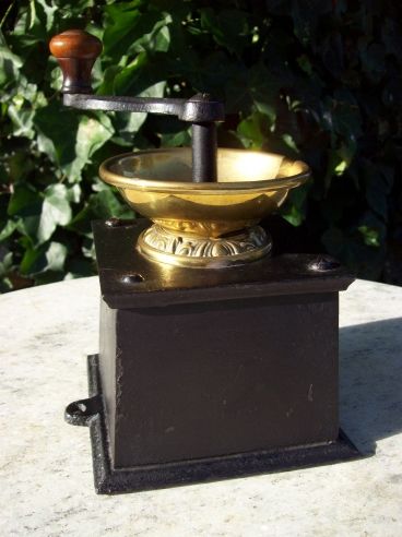  A Victorian Cast Iron Coffee Grinder -SOLD-