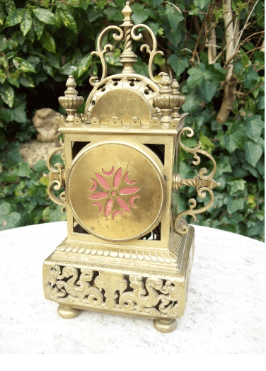  A French Brass Mantle Clock