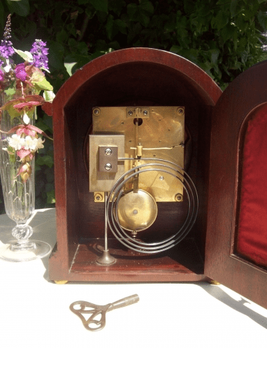 An 8 Day Mahogany Mantle Clock - SOLD -