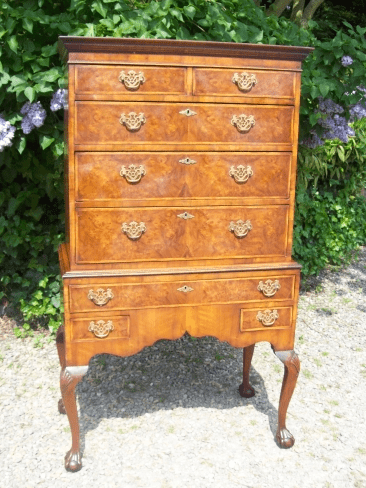 A Walnut Chest-on-Stand