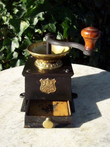  A Victorian Cast Iron Coffee Grinder -SOLD-