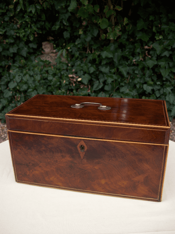 A Georgian Mahogany Tea Caddy