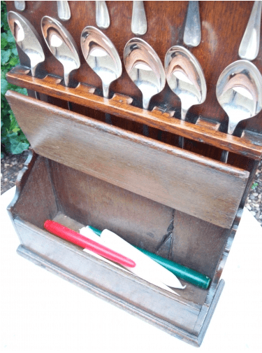 A Georgian Oak Spoon Rack & Candle Box