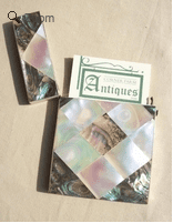 A Mother of Pearl and Abalone Card Case