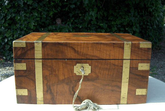 A Victorian Walnut Writing Slope -SOLD-