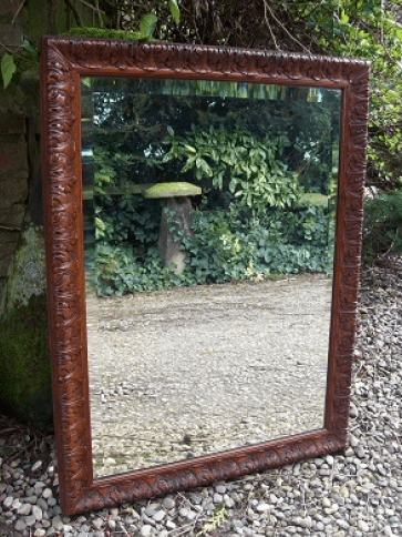 Carved Oak Mirror