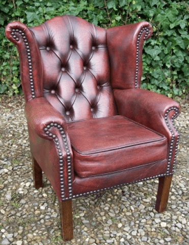 A Childs Brown Leather Chesterfield -SOLD-
